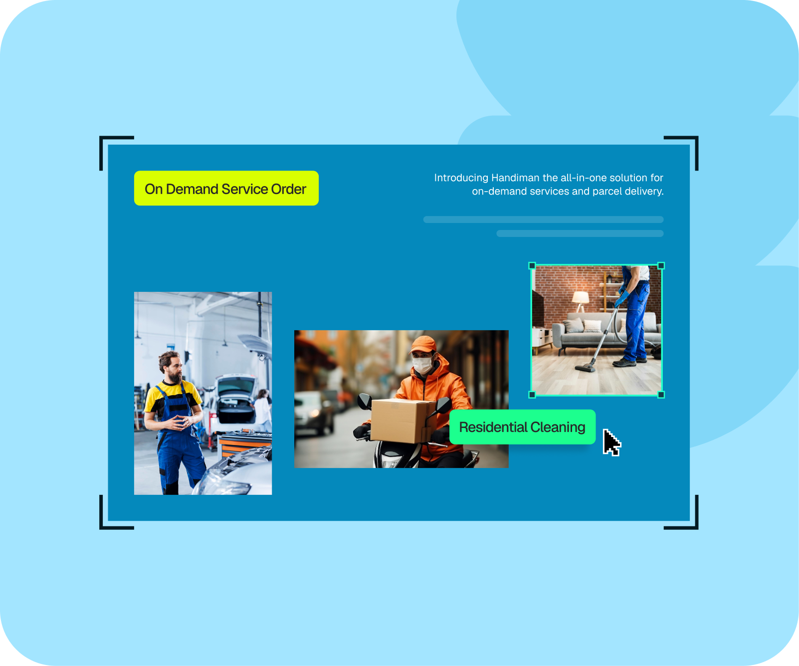 Handiman product interface